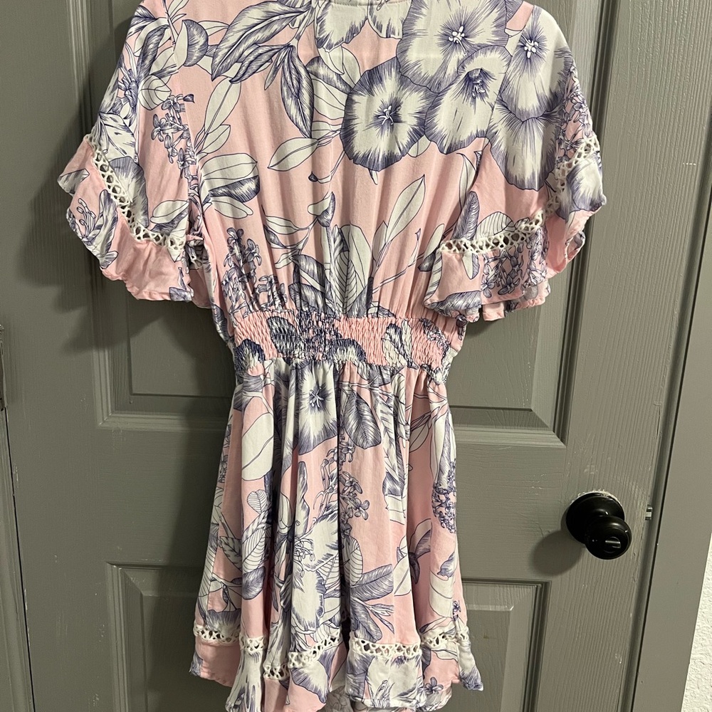 MINKPINK Floral Dress with Ruffle Sleeves - Picture 3 of 5